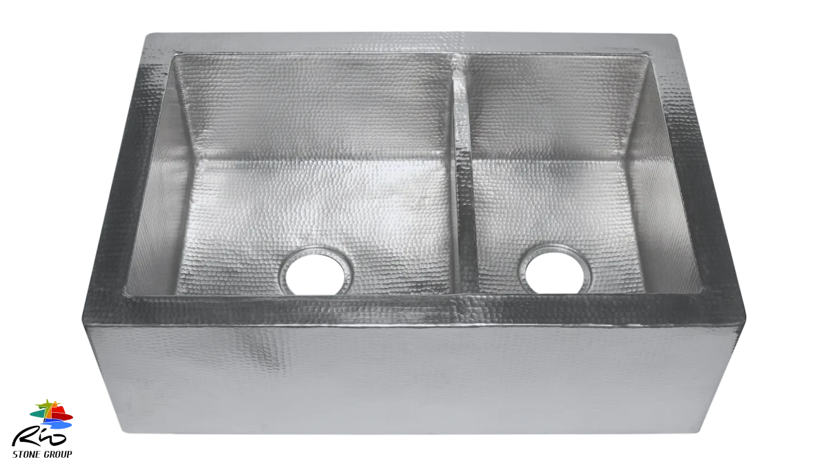 White Copper Kitchen Sink WHC3322