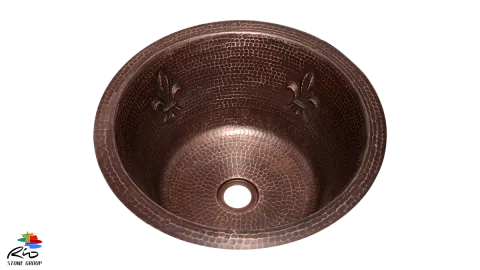 Copper Bathroom Sink CRBSFDL15