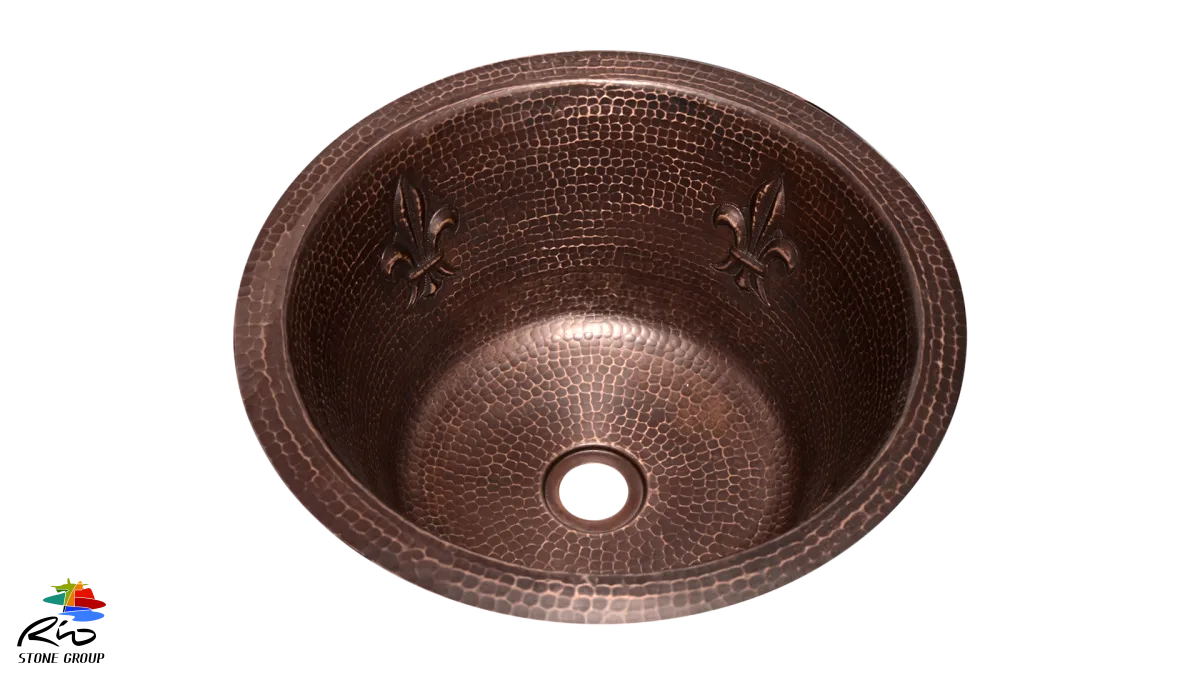Copper Bathroom Sink CRBSFDL15