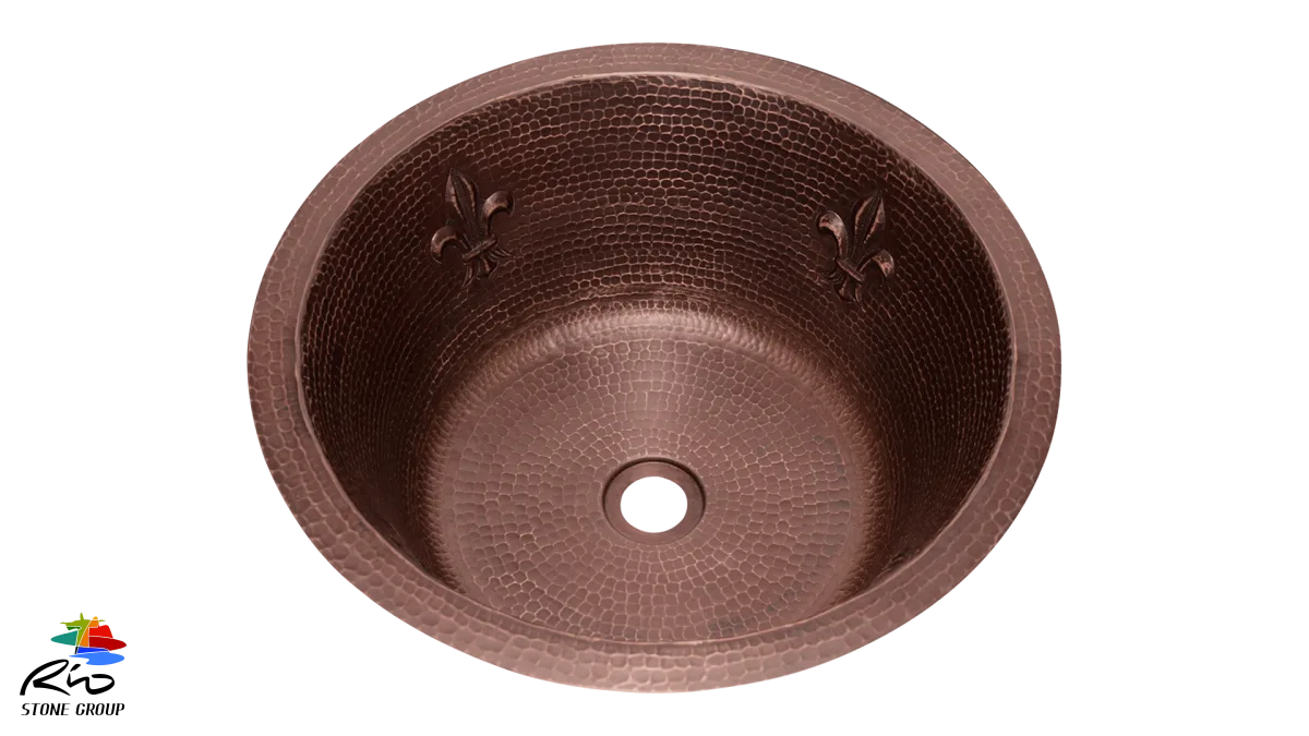 Copper Bathroom Sink CRBSFDL17