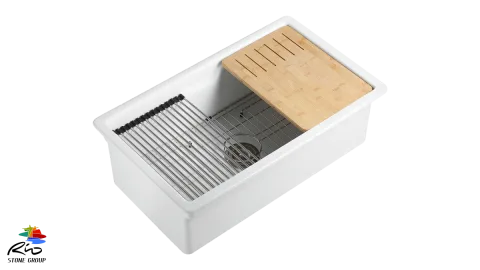 Ceramic Undermount Kitchen Sink BL3219S Bundle