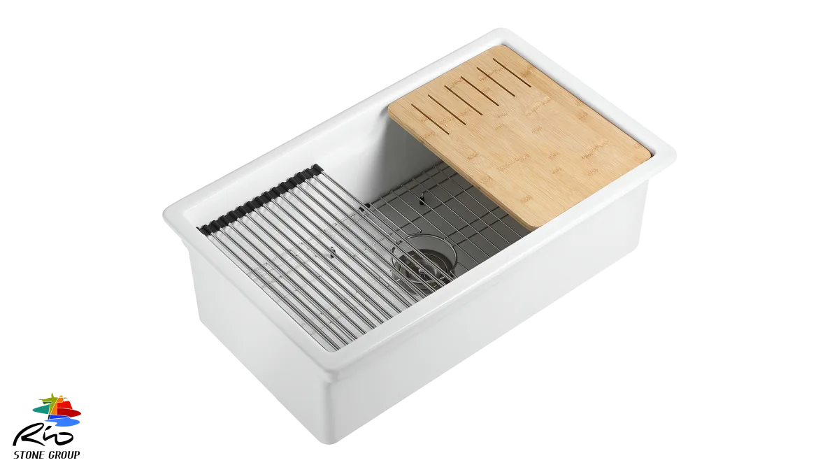 Ceramic Undermount Kitchen Sink BL3219S Bundle