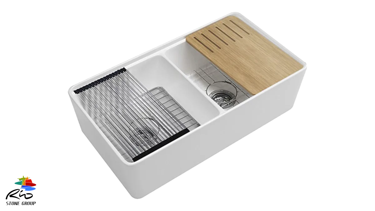 Ceramic Workstation Sink Farm 3320D Bundle