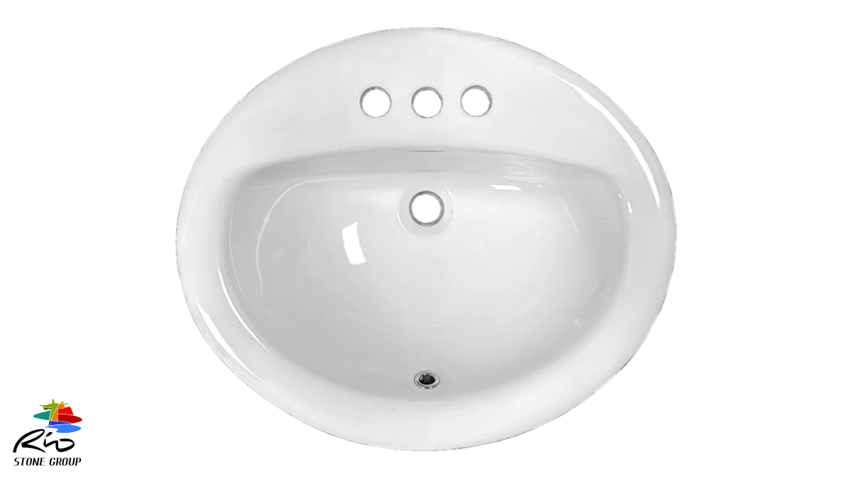 Ceramic Drop In Bathroom Sink 1011